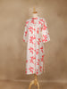 Off White Leaf Design Printed Cotton Kurti