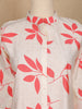 Off White Leaf Design Printed Cotton Kurti