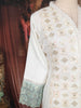 Off White Sequins Embroidered Cotton Salwar Suit with Dupatta