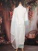 Off White Sequins Embroidered Cotton Salwar Suit with Dupatta