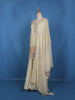 Off White Sequins Embroidered Silk Palazzo Suit With Matching Dupatta