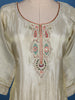 Off White Sequins Embroidered Silk Palazzo Suit With Matching Dupatta