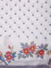 Off White and Light Purple Butta Printed Design Cotton Fancy Saree with Floral Border