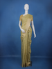 Olive Gold Floral Design Semi Tissue Saree - Diadem
