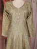 Olive Gold Floral Embroidered Georgette Palazzo Suit with Dupatta