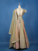 Olive Gold Floral Embroidered Silk Lehenga for Brides - Diadem