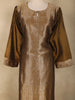 Olive Gold Zari Woven Design Silk Straight Suit with Dupatta