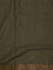 Olive Green Abstract Ikat-inspired Woven Design Pure Tussar Saree with Contrast Zari Border