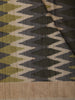 Olive Green Abstract Ikat-inspired Woven Design Pure Tussar Saree with Contrast Zari Border