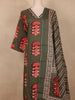 Olive Green Abstract Printed Cotton Salwar Suit with Dupatta