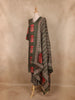 Olive Green Abstract Printed Cotton Salwar Suit with Dupatta