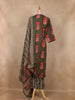 Olive Green Abstract Printed Cotton Salwar Suit with Dupatta