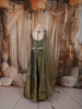 Olive Green Abstract Sequins and Beads Embroidered Design Tissue Silk Bridesmaid Lehenga with Matching Dupatta