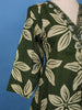 Olive Green Bold Floral Printed Cotton Salwar Suit - Diadem