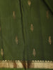 Olive Green Butta Woven Design Kanchipuram Silk Saree with Zari Border
