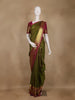 Olive Green Butta Woven Design Pure Kanchipuram Silk Saree