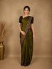 Olive Green Butta Zari Woven Design Soft Silk Fancy Saree with Contrast Zari Border