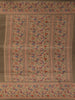 Olive Green Buttas Woven Tissue Saree With Peacock Border
