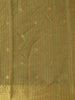 Olive Green Checked Design Tissue Silk Saree - Diadem