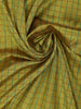 Olive Green Checked Design Tissue Silk Saree - Diadem
