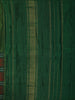 Olive Green Checked Woven Design Pure Kanchipuram Silk Saree with Contrast Checked Border
