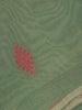 Olive Green Diamond Butta Woven Design Cotton Saree