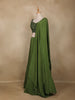 Olive Green Embellished Design Satin Lehenga