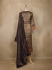 Olive Green Embroidered Design Tissue Silk Salwar Suit