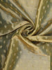 Olive Green Floral Brocade Design Tissue Saree - Diadem