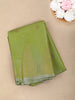 Olive Green Floral Butta Zari Woven Design Tissue Designer Saree with Designer Temple Border