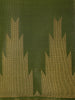 Olive Green Floral Butta Zari Woven Design Tissue Designer Saree with Temple Border