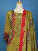 Olive Green Floral Design Crepe Palazzo Salwar Suit