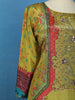 Olive Green Floral Design Crepe Palazzo Salwar Suit