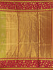 Olive Green Floral Design Kanchipuram Silk Saree With Zari Border