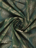 Olive Green Floral Design Semi Tussar Saree