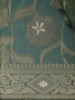 Olive Green Floral Design Semi Tussar Saree