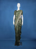 Olive Green Floral Design Semi Tussar Saree