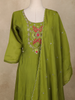 Olive Green Floral Embroidered Cotton Salwar Suit with Dupatta