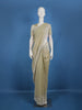 Olive Green Floral Embroidered Design Net Organza Tissue Saree With Designer Blouse