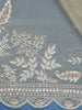 Olive Green Floral Embroidered Design Net Organza Tissue Saree With Designer Blouse