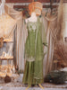 Olive Green Floral Embroidered Design Organza Palazzo Suit with Dupatta
