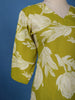 Olive Green Floral Printed Cotton Salwar Suit - Diadem