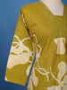 Olive Green Floral Printed Cotton Salwar Suit - Diadem