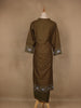 Olive Green Floral Printed Cotton Salwar Suit