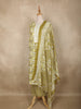Olive Green Floral Printed Cotton Salwar Suit with Printed Dupatta