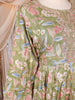 Olive Green Floral Printed Design Cotton Maxi Kurti