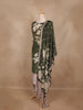 Olive Green Floral Printed Design Cotton Straight Cut Salwar Suit