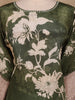 Olive Green Floral Printed Design Cotton Straight Cut Salwar Suit