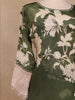 Olive Green Floral Printed Design Cotton Straight Cut Salwar Suit
