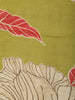 Olive Green Floral Printed Design Cotton Straight Cut Salwar Suit